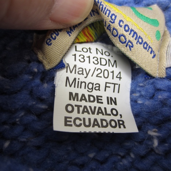 E.C.C. Ecuadorian Clothing Company Hooded Wool Blend Full Zip Sweater Jacket - Picture 6 of 12